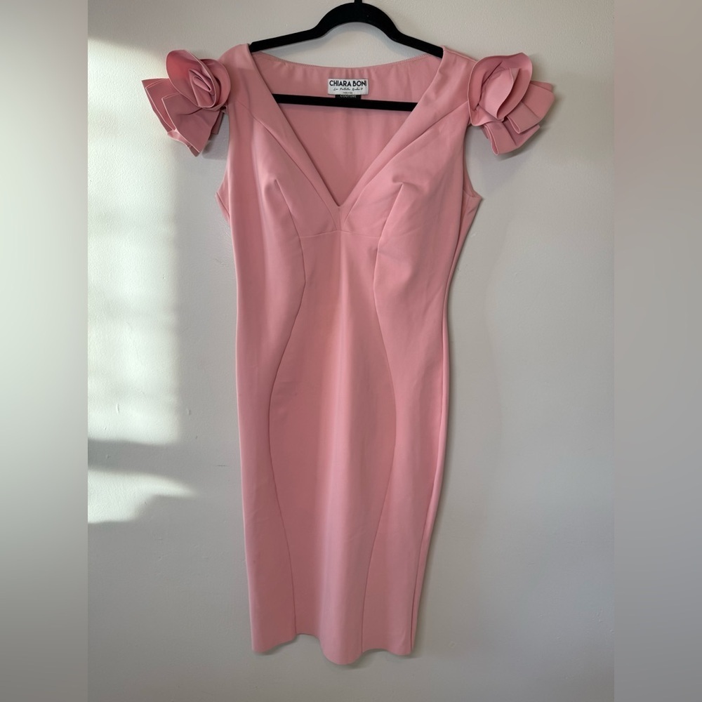 Chiara Boni La Petite Robe Belvis Rosette Bodycon Cocktail Dress - Picture 3 of 11